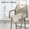 Best Choice Products Set of 2 Indoor/Outdoor Aluminum, Woven Rope Swivel Barstools w/ Armrests - 4 of 4