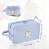 Unique Bargains Travel Personalized Make Up Bag Blue 1 Pc - 3 of 4