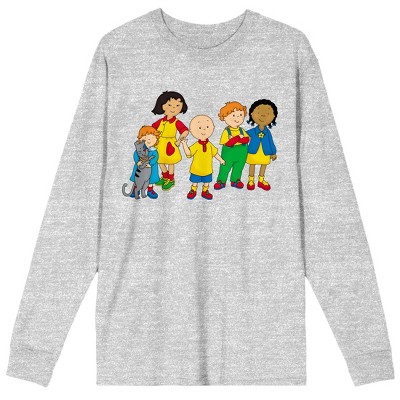 Caillou Family And Friends Men's Athletic Heather Long Sleeve Shirt ...