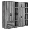 TIRAMISUBEST 6-Door Wardrobe with Shelves & Drawers - Mobile Storage Cabinet with Locking Wheels & Adjustable Shelf | Spacious Closet Organizer - 3 of 4