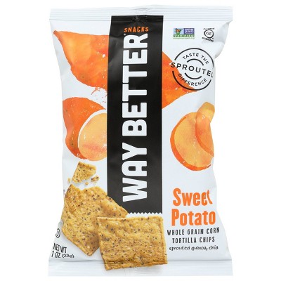 Simply Sprouted Sweet Potato Tortilla Chips 1.25oz 24 pk