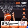 VEVOR Basketball Rim, Wall Door Mounted Basketball Hoop,Heavy Duty Q235 Basketball Flex Rim Goal Replacement with Net and Double Spring,Standard 18" - 4 of 4