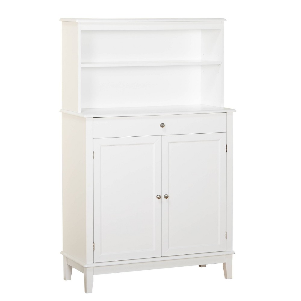 Photos - Display Cabinet / Bookcase Farmhouse Buffet and Hutch White - Buylateral