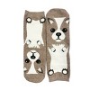 Wrapables Novelty Animal Print Crew Socks (Set of 5), Adorable Puppy Face - 2 of 4