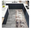 Blue-2*6 feet  Modern Area Rug Machine Washable Abstract Floor Cover Non Shedding Low Pile Ultra Thin Stain Resistant Soft Accent Carpet For Bedroom - 4 of 4