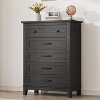 Acekool 5-Drawer Tall Dresser, Vertical Storage Chest, 41.3" Modern Wooden Dresser, for Bedroom Living Room Entryway - 3 of 4