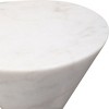 Uttermost Black & White Marble Drink Table – Compact Modern Accent - 3 of 4