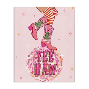 Stupell Industries Yeehaw Christmas Cowboy Canvas Wall Art - 1 of 4