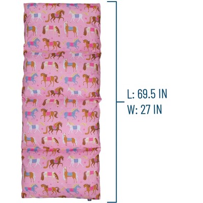 Pink Horses Cotton Polyester Kids Pillow Lounger