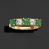 Ross-Simons 0.60 ct. t.w. Emerald and .50 ct. t.w. Lab-Grown Diamond Ring in 14kt Yellow Gold - 4 of 4
