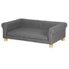 PawHut Modern Pet Sofa, Cat or Medium to Large Dog Couch Bed with Removable Seat Cushion and Elevated Base, Dark Gray - 4 of 4