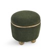 CAVINAS Storage Ottoman Bench, Upholstered Ottoman with Storage and Seating, Entryway Benches, Storage Bench for Foot Rest - 3 of 4