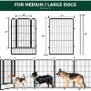 Dog Playpen for Large Medium Small Dogs, Heavy Duty Metal Dog Fence with Gate, Portable & Fold up Puppy Exercise Pen for Yard, Garden, RV Camping - 2 of 4