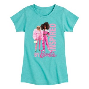 Girls' - Barbie - Inspired Fitted Short Sleeve Graphic T-Shirt - 1 of 4
