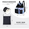 Mesh Drawstring Backpack with Shoe Bag, Durable String Sack with Handle for Gym, Beach, and Yoga Travel - 2 of 4