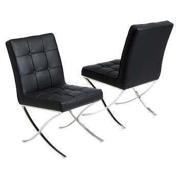 Set of 2 Milania Dining Chair Black - Christopher Knight Home