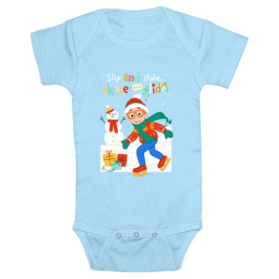 Infant's Blippi Slip And Slide Bodysuit - Light Blue - 6 Months : Target