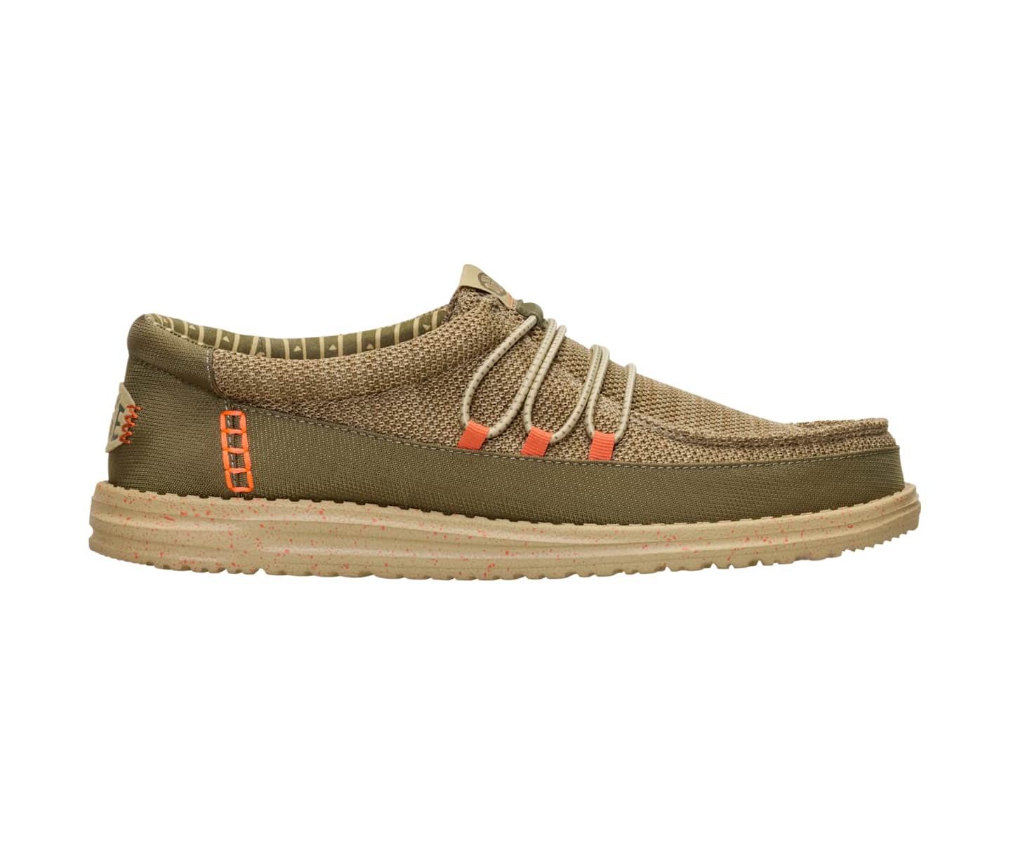 HEYDUDE Men Wally Guard Stretch Sox, Burnt Olive/Multi, 7, цвет: Оливковый — фото 1