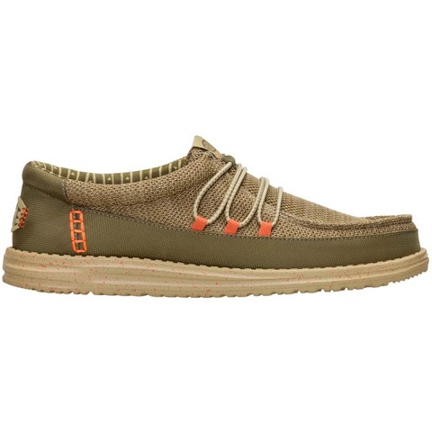 HEYDUDE Men Wally Guard Stretch Sox , Burnt Olive/Multi, 7