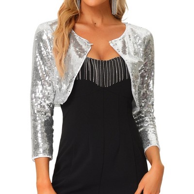 Silver Evening Bolero Jackets for Women