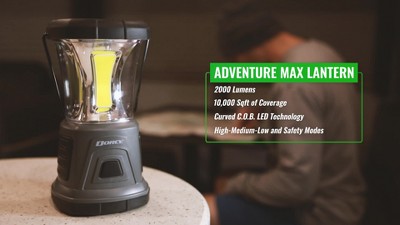 Dorcy 2000 Lumen Black and Gray LED Camping Lantern