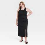 Women's Sleeveless Ruched Ponte Dress - A New Day™