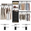 Besiost Closet Organizer System with Hanging Rods and Shelves, Wardrobe System with Drawers - 3 of 4