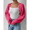 Womens Cardigan Long Sleeve Open Front Sweater Shrug Midweight Cozy Bolero for Winter Cable Knit Ribbed Cuff Sweater Cardigan - 4 of 4