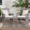 PAGED Set of 2 Patio Dining Chairs,Modern Outdoor Dining Chairs with Cushions,20 inch Chairs Suitable for Patio,Garden - 2 of 4