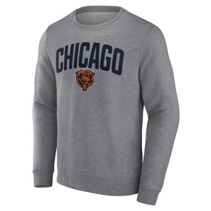NFL Chicago Bears Men's Gray Crew Fleece Sweatshirt - 1 of 3