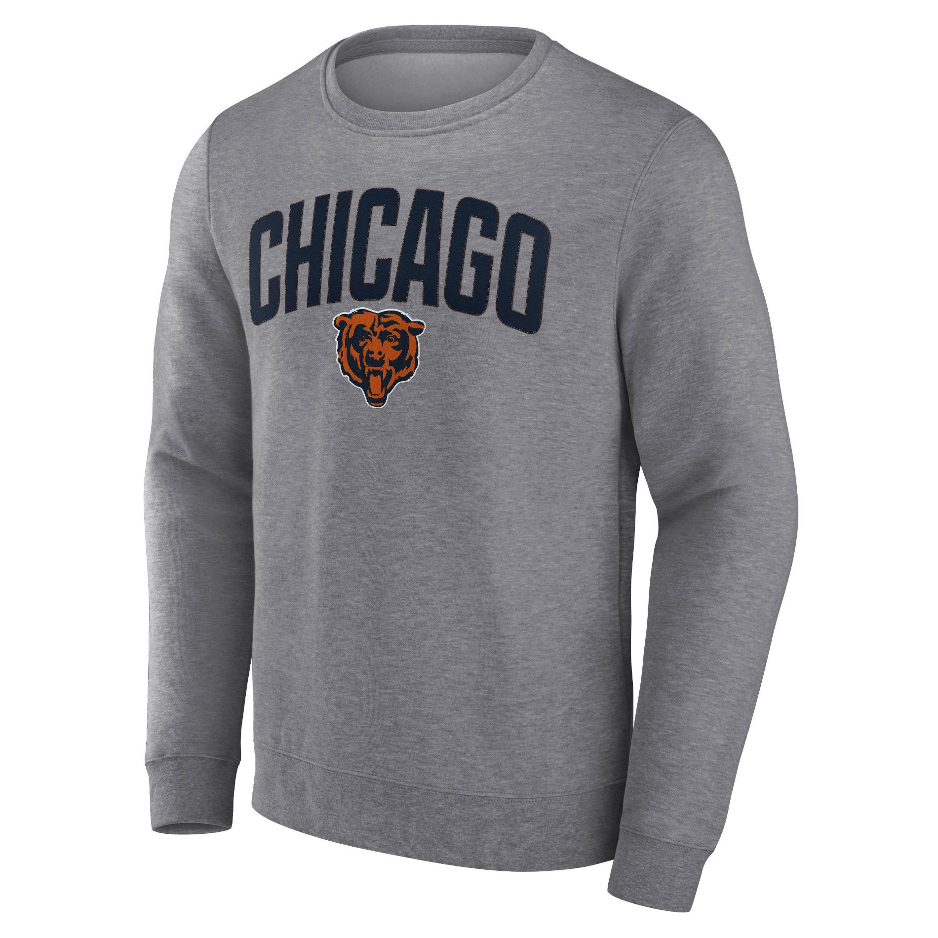 NFL Chicago Bears Men's Gray Crew Fleece Sweatshirt
