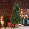 Resenkos 7.5ft Flocking Tied Light Christmas Tree Green - 2 of 4