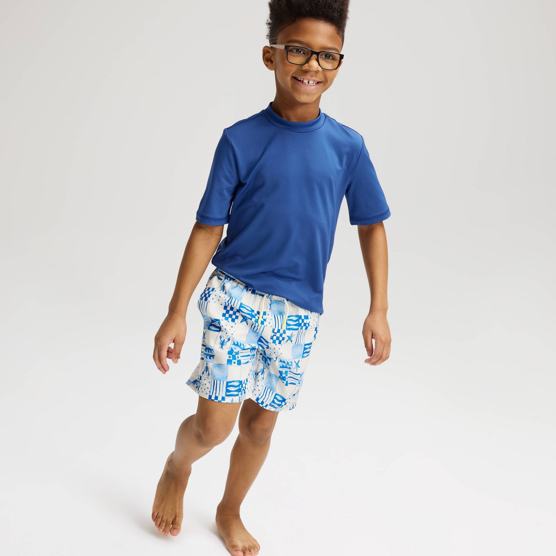 Boys' Short Sleeve Rash Guard Swim Shirt - Cat & Jack™