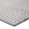 Modway Freydis Greek Key 5x8 Area Rug - White and Light Gray,  100% Polyester Microfiber ,  Tight Low Pile Weave - 3 of 4