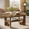 Tribesigns 47.2" Oval Coffee Table, Farmhouse Coffee Table with 2-Tier Open Storage Shelf for Living Room, Easy Assembly - 2 of 4