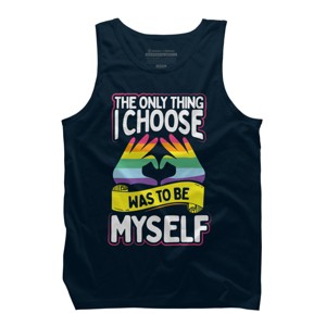 Adult Design By Humans Pride Month The Only Thing I Chose Was To Be Myself By Avocato Tank Top - 1 of 2