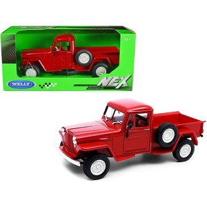 1947 Jeep Willys Pickup Truck Red "NEX Models" Series 1/24 Diecast Model Car by Welly - 1 of 3