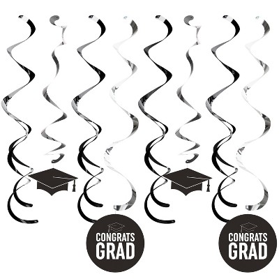 24ct Graduation Dizzy Danglers Black