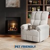 Coolmee Manual Recliner Sofa Chair, 360 Degree Swivel Rocker Glider Recliner with Padded Armrests, Upholstered Reclining Chair for Living Room - 3 of 4