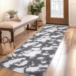 Ultra-Soft Shag Area Rug with Modern Cow Print, Thick Plush Fluffy Carpet, Non-Slip for Living Room, Bedroom, Kids Room or Dorm Home Decor. - 1 of 4