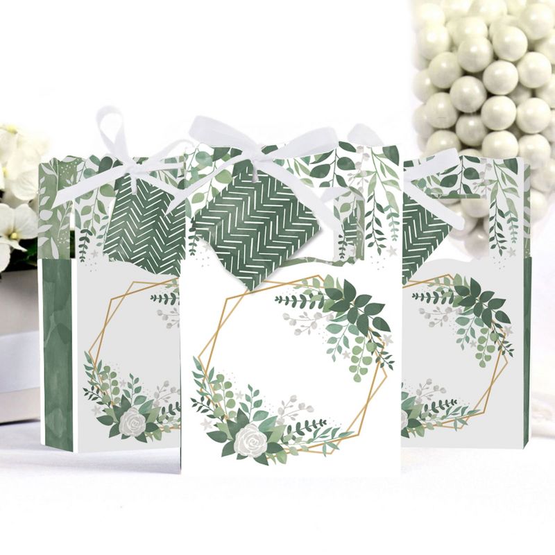 Big Dot of Happiness Boho Botanical - Greenery Party Favor Boxes - Set of 12, 3 of 7