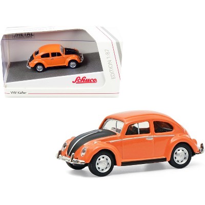 Volkswagen Kafer Orange and Black 1/87 (HO) Diecast Model Car by Schuco