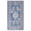 Washable Vintage Printed Rug Non Slip Low Pile Rug Soft Throw Floor Cover Foldable Indoor Carpet for Living Room Bedroom Playroom - 4 of 4