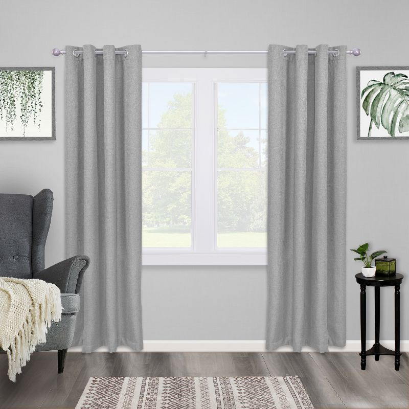 Kenney Noah 1" Premium Decorative Window Curtain Rod, 3 of 5