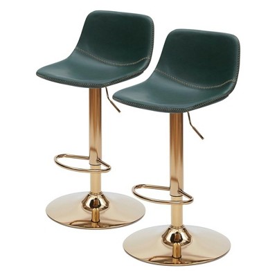 Infurnic Dining Chairs, Contemporary Upholstered Dining Chairs Set with Adjustable Height Handle, for Kitchen and Dining Room, 2PCS, Green,