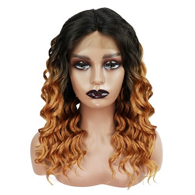 Unique Bargains Women Long Body Wave Lace Front Wigs with Wig Cap 20" 1PC