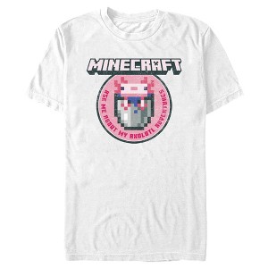 Men's Minecraft Ask Me About My Axolotl Adventures T-Shirt - 1 of 4