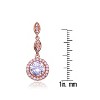 Guili Sterling Silver Earrings with Clear CZ in Silver, Gold, or Rose Plated Dangling Design – Elegant, Stylish, and Perfect for Any Look - 2 of 4