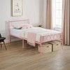 Metal Bed Frame with Headborad & Footboard, Sturdy Metal Platform Bed Frame with Iron-Art Sweet Heart, No Box Spring Needed, Under Bed Storage - 4 of 4