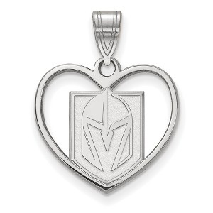 Black Bow Jewelry Sterling Silver Vegas Golden Knights NHL Pendant - 1 of 2